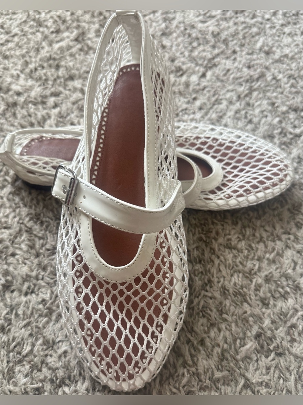 Women’s White Mary Jane Mesh Sandal - Picture 4 of 7